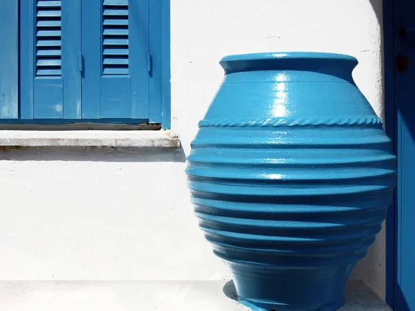 Mavi vazo — Stok fotoğraf