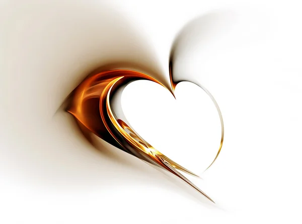 Coração dourado — Fotografia de Stock