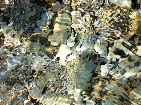 Ripples, reflexii, pietricele subacvatice — Fotografie, imagine de stoc