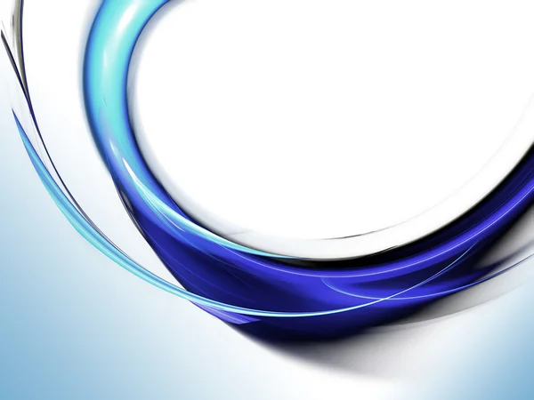 Blaue abstrakte Wellen auf weißem Hintergrund — Stockfoto