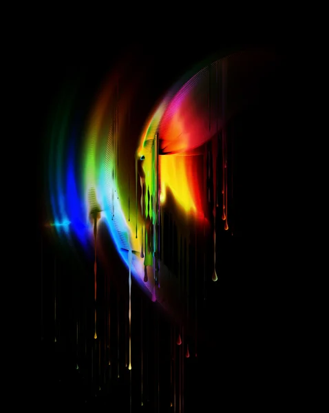 Cores de fusão, gotejamento arco-íris — Fotografia de Stock