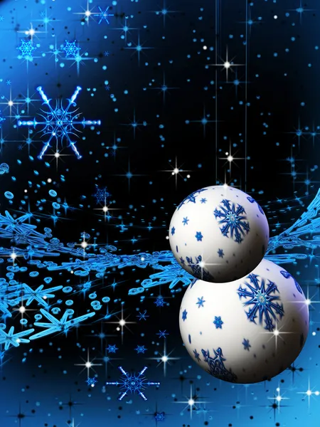 Abstracte sprankelende blauwe vakantie bollen — Stockfoto