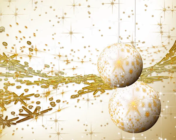 Golden abstract sparkling holiday bulbs — Stock Photo, Image