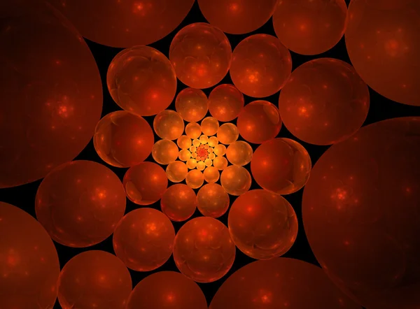 Red bubbles vortex — Stock Photo, Image