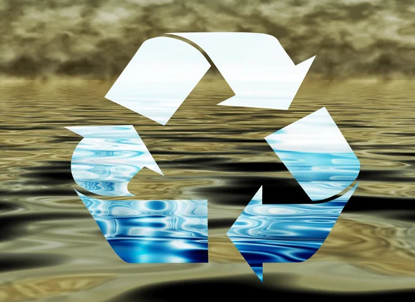 Recyclage de l'eau, concept environnemental , — Photo