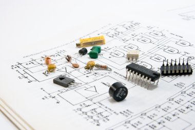 Electronic components clipart