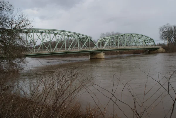 stock image BRIDGE OVER SUSQUEHANNA HIGH WATER