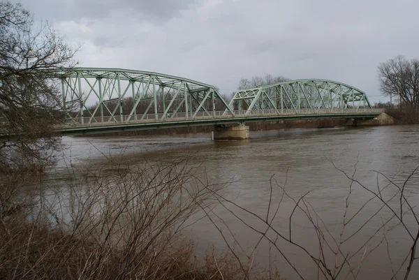 Bro över susquehanna högvatten Stockfoto