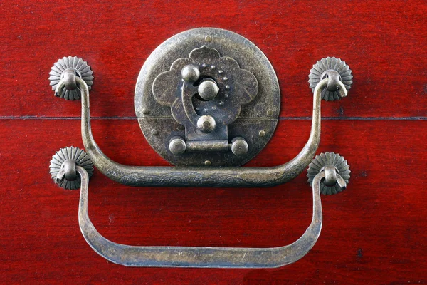 Lock on antique cabinet — Stock Photo, Image