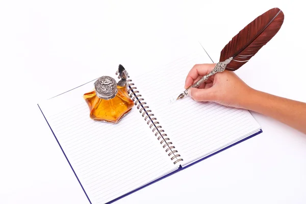 Schrijven met een pen — Stockfoto