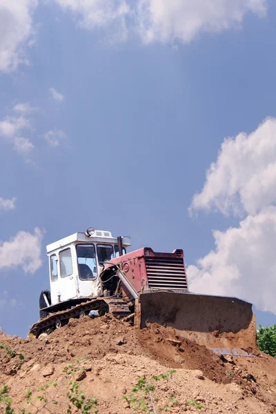 İnşaat alanında buldozer — Stok fotoğraf