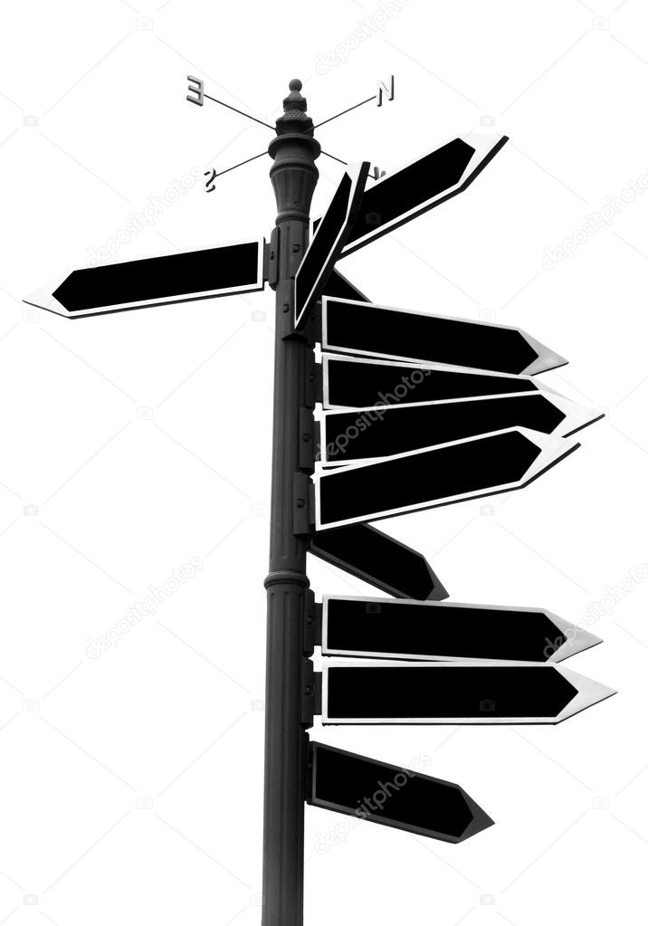 Arrows to guide the directions