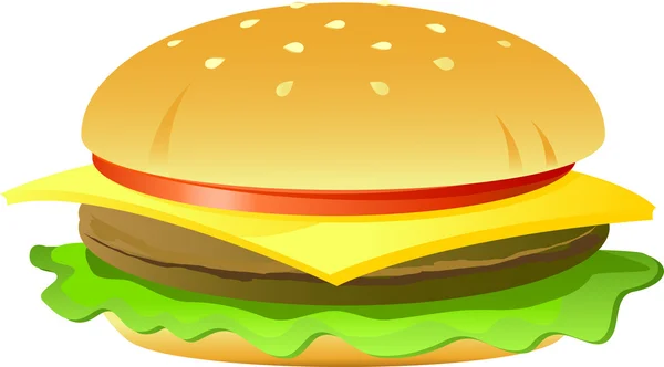Hambúrguer de queijo — Vetor de Stock