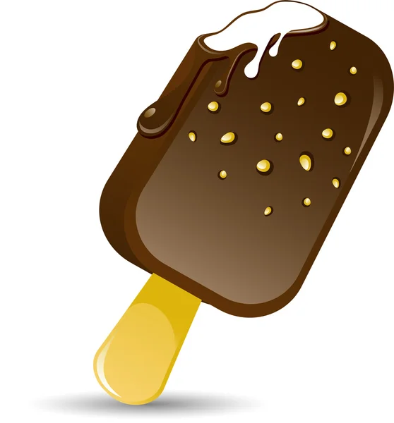 Chocolade-ijs — Stockvector