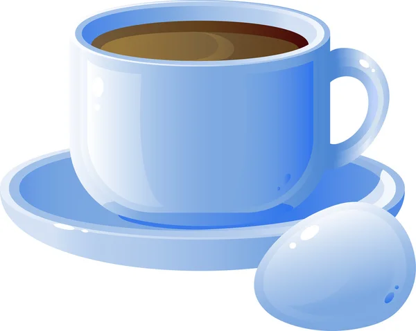 Чашка кофе и яйцо — стоковый вектор