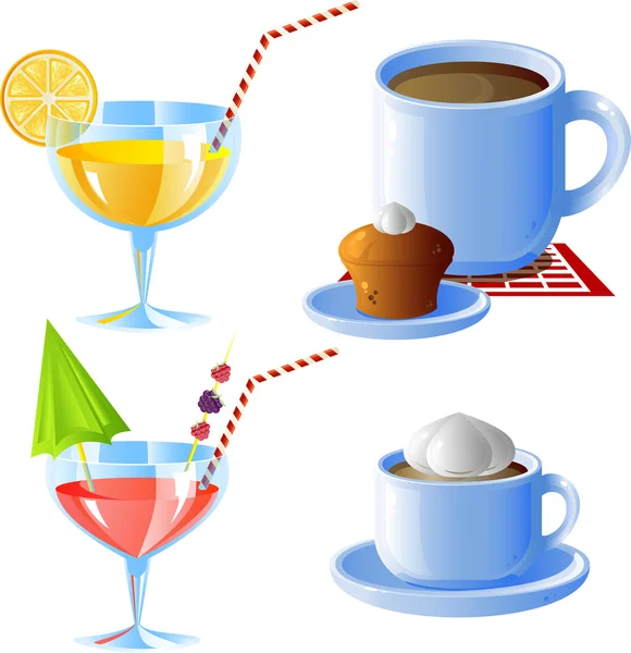 Set de bebidas — Archivo Imágenes Vectoriales
