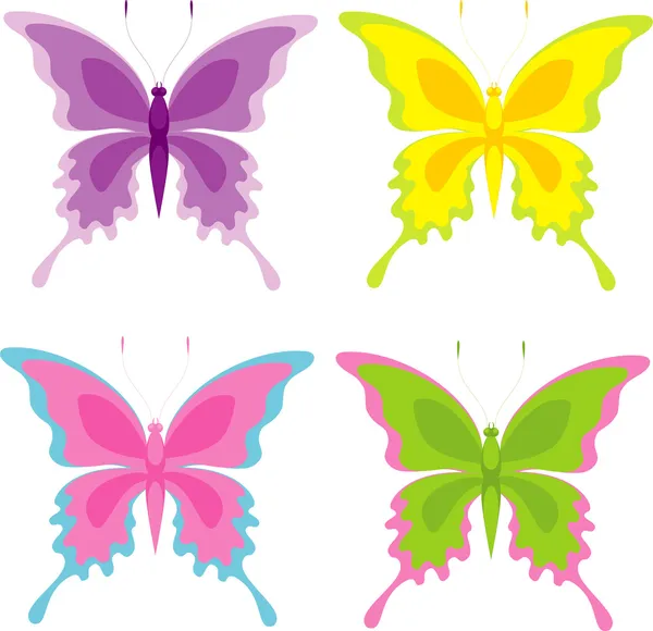 Schmetterlingssatz — Stockvektor