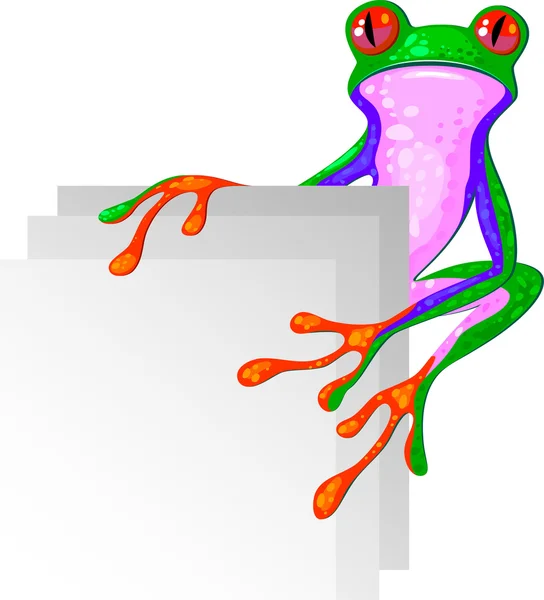 角落里的树蛙 — 图库矢量图片