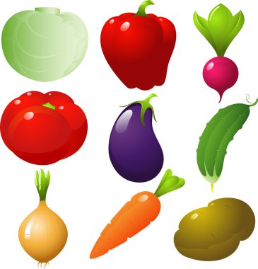 Vegetables set clipart