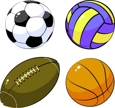 Four balls clipart