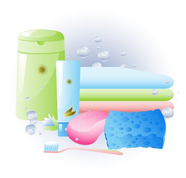 Supplies for personal hygiene clipart