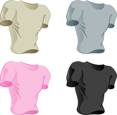 Collection of t-shirts clipart