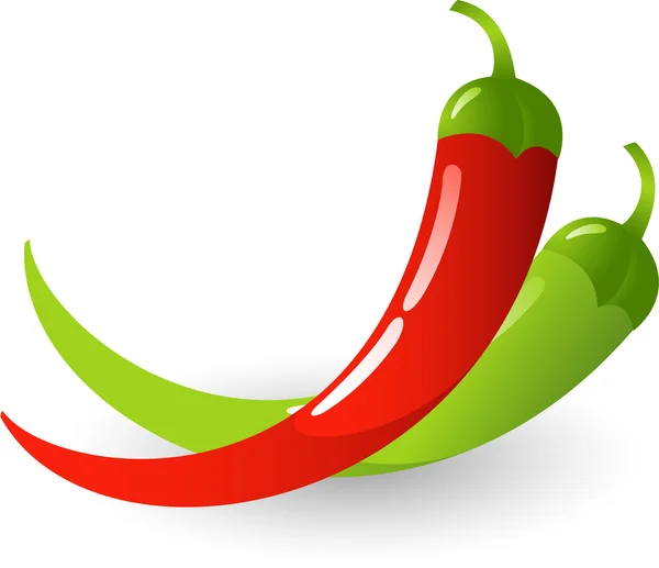 Geïsoleerde chili — Stockvector