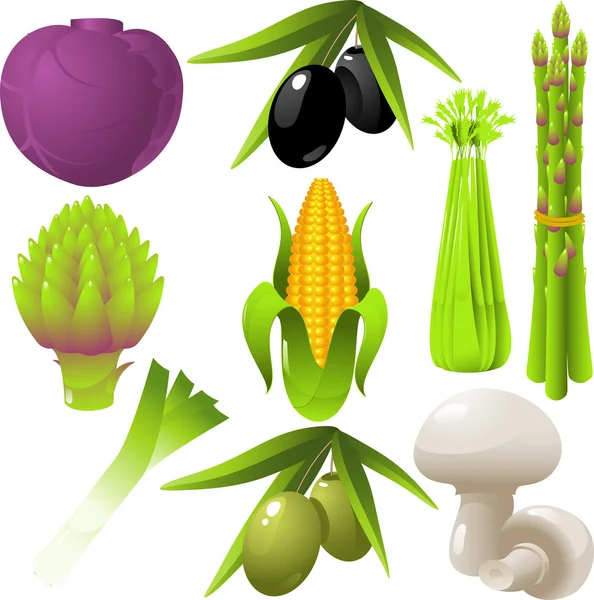 Zöldség készlet — Stock Vector