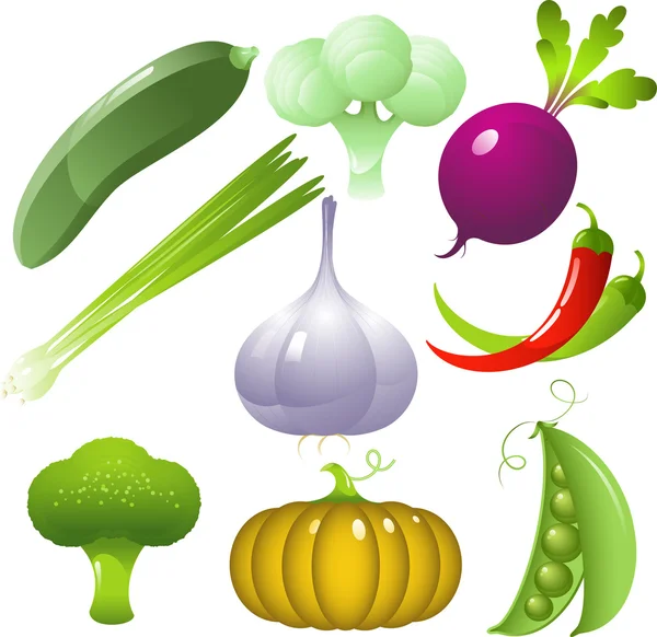 Set di verdure — Vettoriale Stock