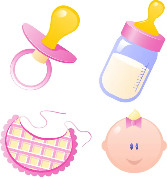 Baby Girl Collection — Stock Vector