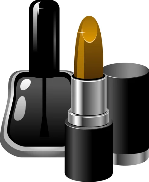 Lipstick and nail polish — Stock Vector
