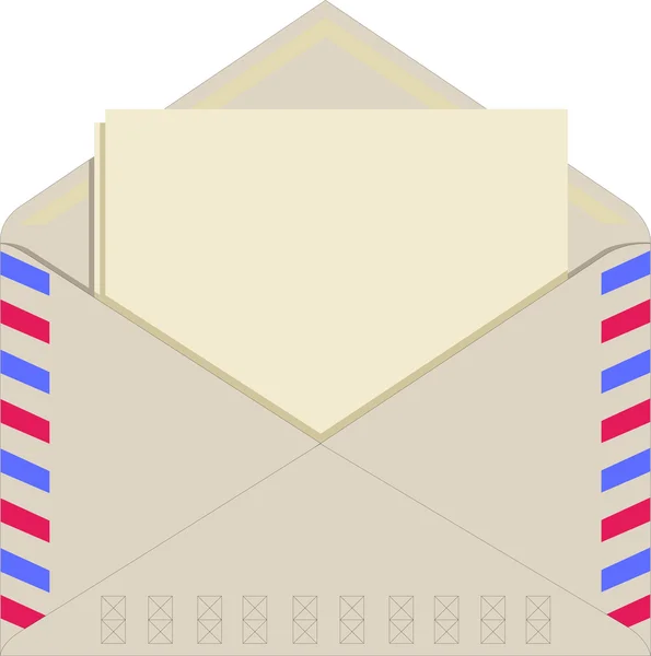 Papier dans une enveloppe — Image vectorielle