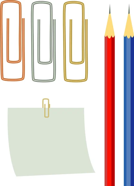 Klipp, papper, pennor — Stock vektor