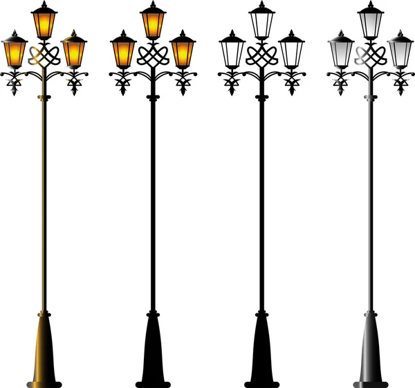 Sokak lambaları — Stok Vektör