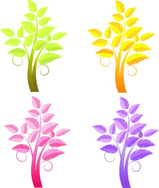 Tree set clipart