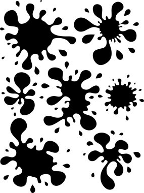 Black blots clipart