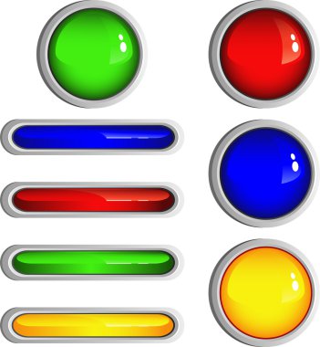 basit parlak düğmeler