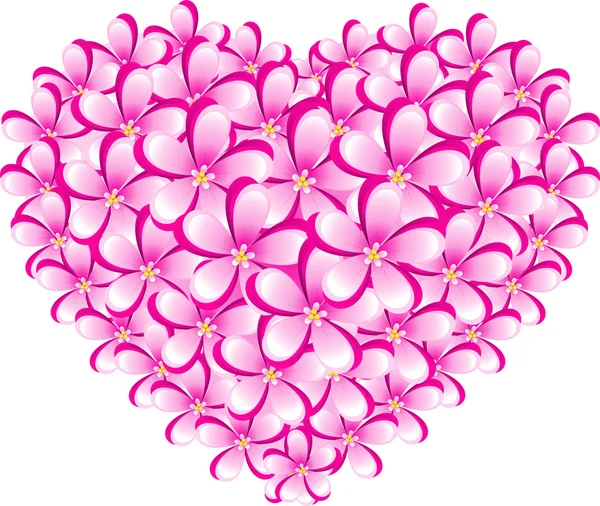 Çiçek kalp — Stok Vektör