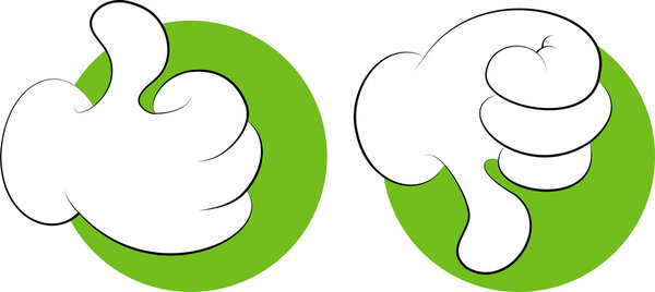 Hands, good, bad, signs,