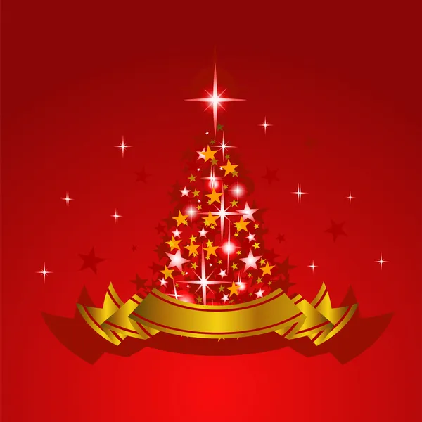 Hintergrund mit Weihnachtsbaum — Stockvektor