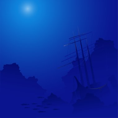 Background with wreck clipart