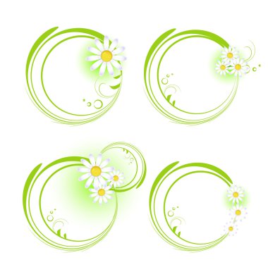 Floral design elements clipart