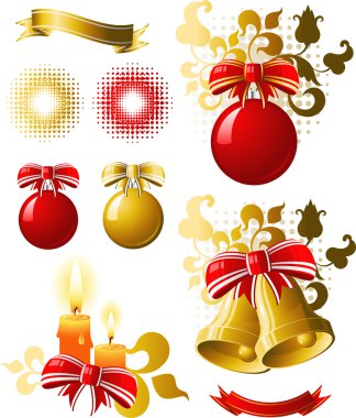 Christmas design elements clipart