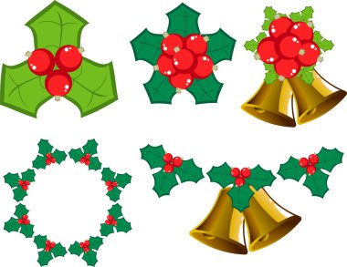 Christmas design elements clipart