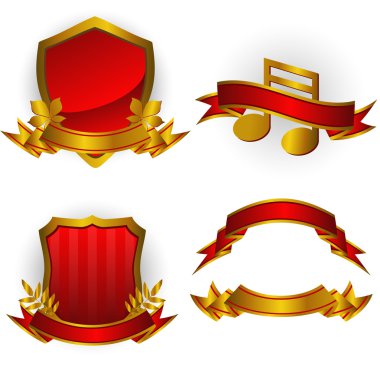 Set of vector emblems and banners clipart