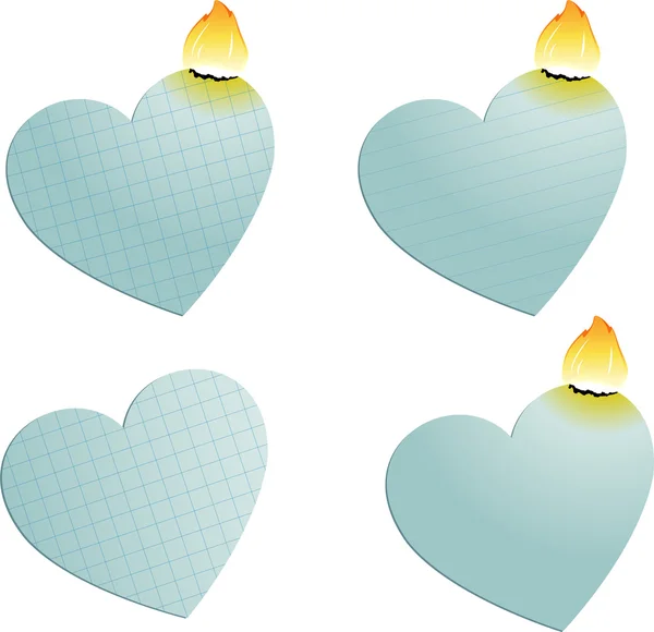 Corazón de papel caliente . — Vector de stock