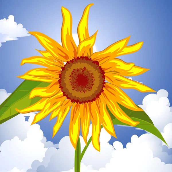 天上的向日葵 — 图库矢量图片