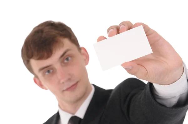 Homem com cartão — Fotografia de Stock