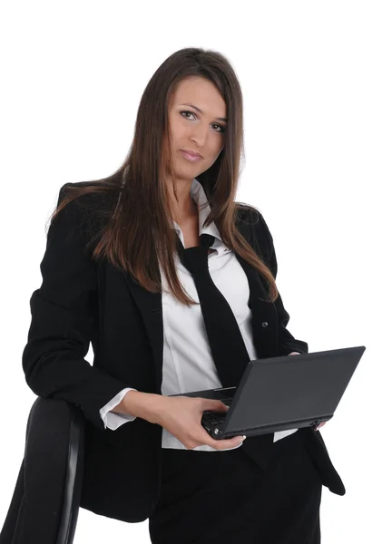 Girl in business suit — Stock Photo, Image