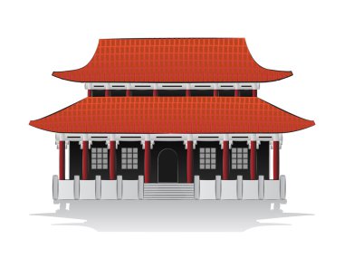 Chinese house illustration clipart